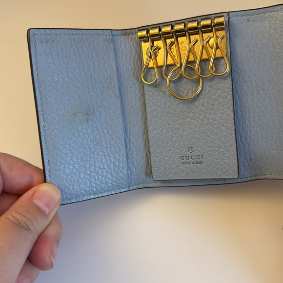 Gucci GG Marmont GG Supreme Canvas Key Case Blue - Picture 4 of 8